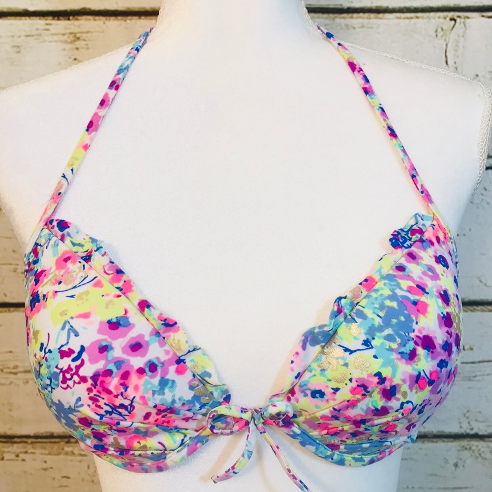 VICTORIA’S SECRET bikini top Sz 34B multicolor